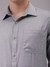 Men Grey Slim Fit Solid Formal Shirt