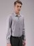 Men Grey Slim Fit Solid Formal Shirt
