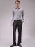Men Grey Slim Fit Solid Formal Shirt