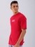Men Red Boxy Oversized Graphic Back Print T-Shirt