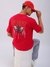 Men Red Boxy Oversized Graphic Back Print T-Shirt
