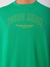 Men Green Oversized Boxy Fit Placement Print Crewneck Tshirt