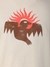 Men Beige Oversized Back Print Crew Neck T-Shirt