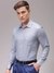 Men Grey Slim Fit Checked Formal Shirt