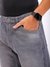 Men Grey Straight Fit Solid Mid Rise Jeans