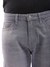 Men Grey Straight Fit Solid Mid Rise Jeans