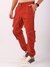 Men Orange Regular Fit Mid Rise Solid Utility Cargos