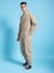 Men Khaki Relaxed Fit Solid Jumpsuit