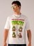 Men White Oversized Back Print Crew Neck T-Shirt