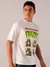Men White Oversized Back Print Crew Neck T-Shirt
