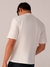 Men White Oversized Back Print Crew Neck T-Shirt