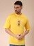 Men Yellow Oversized Boxy Fit Graphic Back Print T-Shirt