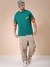 Men Green Oversized Boxy Fit Graphic Back Print T-Shirt