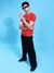 Men Black Regular Fit Placement Print Tshirt