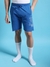 Men Blue Regular Fit Placement Print Shorts