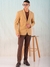 Men Brown Comfort Straight Fit Solid Blazer