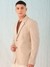 Men Beige Comfort Straight Fit Solid Blazer