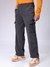 Men Grey Baggy Fit Textured Streetwear Cargo