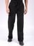Men Black Relaxed Fit Solid Joggers