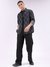 Men Black Relaxed Fit Solid Joggers