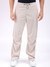 Men White Baggy Tapered Fit Textured Joggers