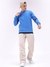 Men White Baggy Tapered Fit Textured Joggers