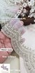 Water Gold Scalloped Floral Net Lace