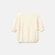Woman Cream Short Sleeve Sweater In Pure Merino Wool