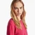 Woman Fuchsia Short Sleeve Sweater In Pure Merino Wool