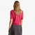 Woman Fuchsia Short Sleeve Sweater In Pure Merino Wool