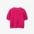 Woman Fuchsia Short Sleeve Sweater In Pure Merino Wool