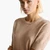 Woman Beige Short Sleeve Sweater In Pure Merino Wool