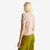 Woman Beige Short Sleeve Sweater In Pure Merino Wool