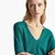 Woman Green V-Neck Sweater In Pure Merino Wool