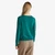 Woman Green V-Neck Sweater In Pure Merino Wool