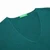 Woman Green V-Neck Sweater In Pure Merino Wool