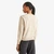 Woman Beige V-Neck Sweater In Pure Merino Wool
