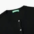 Woman Black Crew Neck Cardigan In Pure Merino Wool