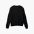Woman Black Crew Neck Cardigan In Pure Merino Wool
