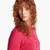 Woman Fuchsia Crew Neck Cardigan In Pure Merino Wool