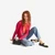 Woman Fuchsia Crew Neck Cardigan In Pure Merino Wool
