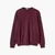 Man Plum Crew Neck Sweater In Pure Merino Wool