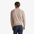 Man Marl Brown Crew Neck Sweater In Pure Merino Wool