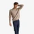 Man Marl Brown Crew Neck Sweater In Pure Merino Wool