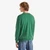 Man Marl Green Crew Neck Sweater In Pure Merino Wool