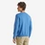 Man Marl Blue Crew Neck Sweater In Pure Merino Wool