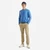 Man Marl Blue Crew Neck Sweater In Pure Merino Wool
