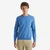 Man Marl Blue Crew Neck Sweater In Pure Merino Wool