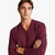 Man Plum V-Neck Sweater In Pure Merino Wool