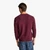 Man Plum V-Neck Sweater In Pure Merino Wool